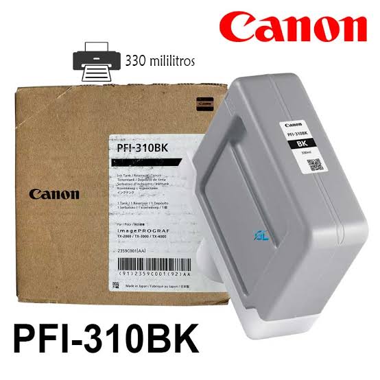 Tinta Canon PFI-310BK Negro TX-2000 Original